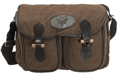 DJV-Jagdtasche braun | Hochwertiger Lodenstoff, praktische Größe für Jagd und A4-Dokumente | Bequemer Trageriemen | Jetzt stilvoll unterwegs!