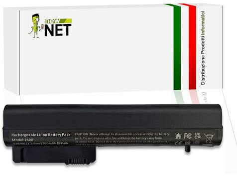 new net - Batteria MS06 [10.8-11.1 V - 5200 mAh] Compatibile con HP EliteBook 2530p, 2540p, Thin Client 2533t, Compaq 2510p, nc2400, nc2410