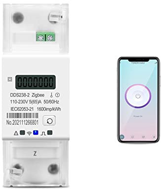 Monitoraggio dell'energia del contatore, Tuya Monofase 65A Din Rail WIFI Smart Energy Meter Timer Monitor KWh Meter Wattmetro WIFI Smart Energy Meter Timer Monitor Installazione semplice Facilmente le