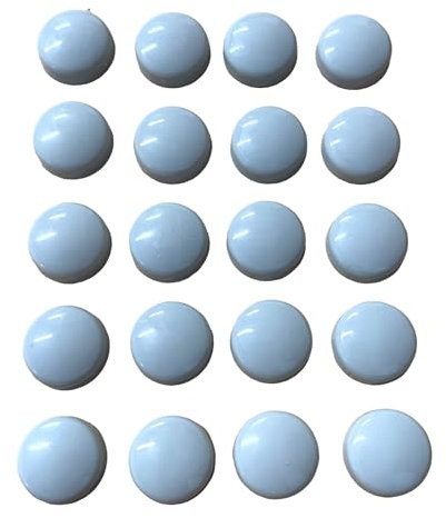 20 x Screw Cover Caps for No 6-8 Gauge Screws, Firm Clip-On Type (Light Grey)