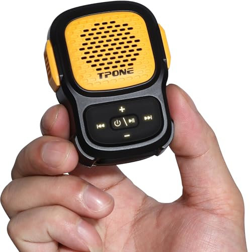 TPone Haut-parleur Bluetooth portable avec micro – Haut-parleurs portables à clipser, haut-parleur sans fil pour appels mains libres, étanchéité IPX7, BT 5.3, 15 heures d'autonomie, cadeaux pour vélo
