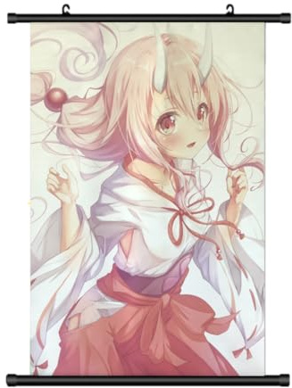 KARMA-X Großes 60x90CM Meine Wiedergeburt als Schleim in einer anderen Welt Kakemono Rollbild | Anime Manga Stoffposter Wallscroll Poster | Wanddeko Geschenk | Motiv: Shuna