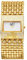 JewelryWe Damenuhr Gold Rechteckig Uhr: Glitzer Strass Analog Quarz Armbanduhr Damen Breit Metallarmband Perlenarmband Lässige Uhr Golduhr mit Eckigem Diamant Zifferblatt