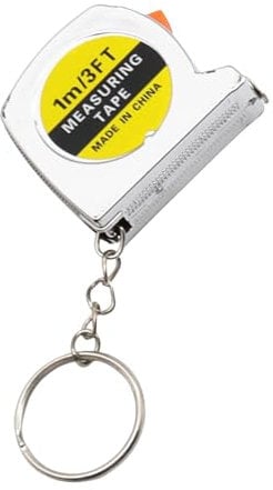 Retractable Measuring Tape - 3-Foot Steel Portable, 1-Meter Soft Steel, Locking Tape Measure, Easy Read Imperial & Metric Scale