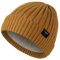 Wmcaps Wintermütze Herren, Beanie Herren mit verdicktem Fleece Futter, Unisex Klassische Mütze mit Bündchen Elastische und weiche Wollmütze Herzerwärmendes Geschenke für Männer Frauen, Kurkuma