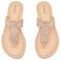 Ataiwee Sandali bassi da donna - Comodi sandali bassi infradito estivi casual da donna.(2207007,GD/MF,43 EU)