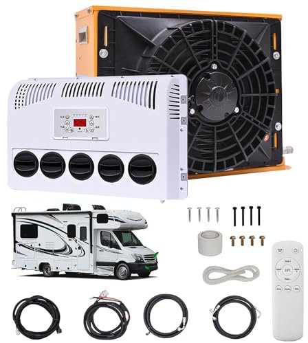 12v/24v Rv Air Conditioner, 850W Split Parking Air Conditioner Kit, 450m³/H Air Volume, Silent - Fast Cooling, For Semi-Trailer Trucks, Buses, Rvs, Caravans, Excavators-24V