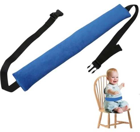 GXGM 1 Stück Hochstuhl Einkaufswagenschutz Baby,Gurt Für Tripp Trapp, Dining Gürtel Tragbaren Kind Sitz Baby Esszimmer Stuhl Sicherheit Gürtel Träger,Gurt Einkaufswagen Für Kinder(Blau)