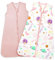Lilian&Gema Gigoteuse Été 0.5 TOG – Lot de 2, Sac de Couchage Léger Bébé, Longueur Réglable, Turbulette Ete 18-36 Mois