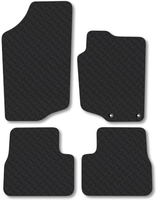 Peugeot 207 (2006-2015) 5mm Rubber Car Mats | Heavy Duty Rubber Tailored Fit Floor Mats Full Coverage Durable Waterproof Accessories Easy Clean Anti Slip Made in the UK