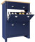 Shoe Storage Cabinet with 2 Flip Drawers & 1 Drawer Narrow Wooden Shoes Rack Cabinet, Freestanding Shoe Organizer Storage for Entryway, Hallway Blue 78W x 24D x 107H cm