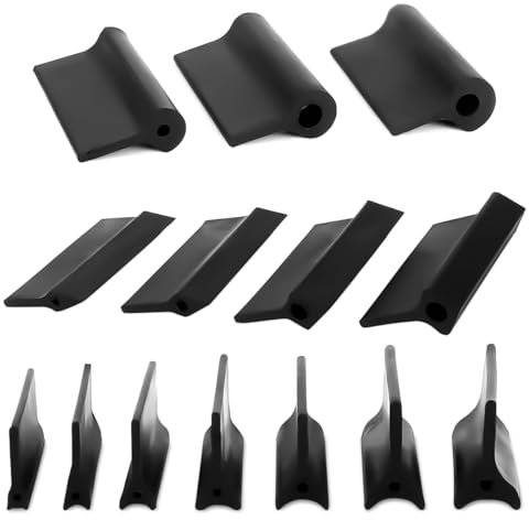 Laroal 14pcs Rubber Sanding Block Set Flexible Sandpaper Pad Profile Sanding Jig Set Polishing Tools for Woodworking Convex and Concave Profiles