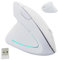 Souris sans fil ergonomique verticale blanche pour gaucher haute précision portable silencieuse USB optique sans fil pour PC ordinateur portable MacBook cadeau pour fille et homme, douleur au poignet