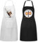 Mr & Mrs Couple Apron Set - Waterproof Kitchen Aprons with Adjustable Neck Strap & 2 Pockets, Personalized Wedding Gifts and Anniversary Present for Couples, His and Hers Matching Cooking Aprons