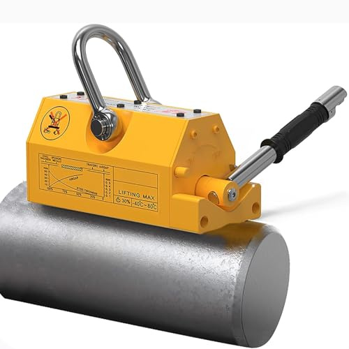 Lasthebemagnet Kranmagnet Neodymium Lifting Magnet Werkzeug 600Kg Zugkraft Handgesteuertes Lasthebemagnet Neodym for den Einsatz in Werkstattkränen 400kg