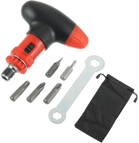 HUAREW Multi bit Ratchet Snowboard Screwdriver for Adjusting Bindings, snowboard tool, 6-in-1 Snowboard Multitool, Compact and Pocket Friendly
