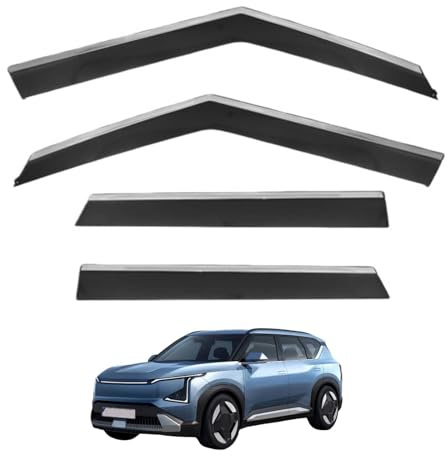 Windabweiser für KIA EV5/KIA EV5 MK1-OV 2023+, Regenabweiser Fenster Visier Mit leuchtenden Streifen Seitenscheiben-Windabweiser Zubehör