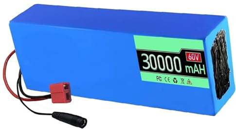 Batterie Lithium 60V12Ah pour Vélo Électrique, Batterie Rechargeable Étanche en PVC pour Moteur De 200W À 1500W avec Chargeur