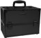 SHANY Essential Pro Makeup Train Case Cosmetic Box Portable Makeup Case Cosmetics Beauty Organizer Jewelry Storage with Locks, Multi Compartments Makeup Box and Shoulder Strap - All Black