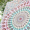 Popular Handicrafts Wandteppich, Wandbehang, Hippie-Mandala, böhmisch, Hippie, psychedelisches Design, indisch, indisch, magisch, Tagesdecke, 215 x 230 cm, Rot/Gelb