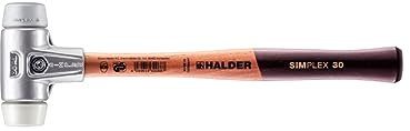 SIMPLEX-Schonhammer, TPE-mid/Superplastik; mit Aluminiumgehäuse und hochwertigem Holzstiel | D=30 mm | 3137.030
