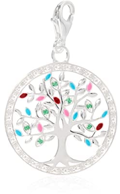 Thomas Sabo Damen Charm-Anhänger Tree of Love bunt 925 Sterling Silber 1667-473-7