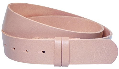Luca Kayz Ledergürtel Wechselgürtel ohne Wechselschnalle CALVADOS 4cm old pink altrosa, Größe:Bundweite 85cm