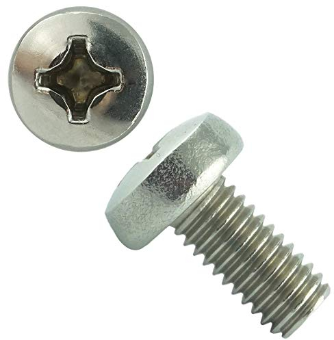 Eisenwaren2000 | M6 x 16 mm Linsenkopfschrauben DIN 7985 H mit Kreuzschlitz (100 Stück) - ISO 7045 Linsenkopf Schrauben PH Phillips - Gewindeschrauben - Edelstahl A2 V2A - rostfrei