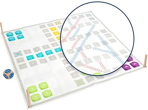 small foot Ludo und Leiterspiel XXL Active aus Holz, FSC 100%-Zertifiziert,Outdoor Spiele Klassiker, ab 4 Jahren, 11372