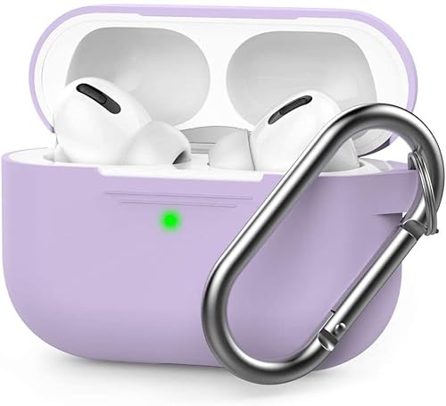 AHASTYLE Silikon Hülle für Airpods Pro Schutzhülle und Haut Case für AirPods Pro 1st/2nd Generation [Front-LED Sichtbar] [Kabelloses Laden] Kompatibel mit Airpods Pro 2019