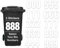 Pack of 3 Large Dustbin Numbers - 17 cm Stickers for Wheelie Bins by Packwith®
