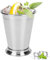 Agatige Copas de julepe de menta, 400 ml / 14 oz Vasos de julepe de menta de acero inoxidable Copas de vino de metal Taza de cóctel Vaso de bebidas mixtas para barra de fiesta en casa (plata)