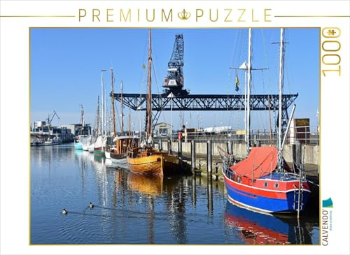 CALVENDO Puzzle Der Museumshafen im Westteil des Rostocker Stadthafens | 1000 Teile Lege-Größe 64 x 48 cm Foto-Puzzle für glückliche Stunden
