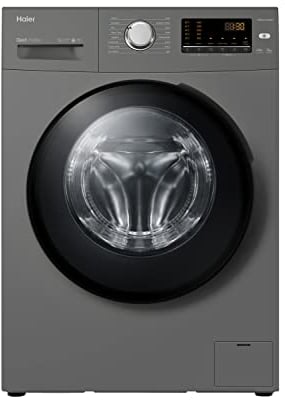Haier HW90-B1439NS8 Freestanding Washing Machine, 9kg Load, 1400RPM, Graphite