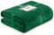 konsimo Laila Tagesdecke Überwurfdecke Decke Bettüberwurf Sofaüberwurf Plaid Schlafdecke Deko Velvet 170x210 cm Dunkelgrün/Hellgrün
