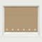 Square Eyelet Windows Roller Blinds Polyester Fabric, Easy Fit Trimmable, Home, Office, Blind with Metal Tube and Child Safe Fittings (Width 120cm x Length 210cm, Light Filtering Shade, Cappuccino)