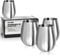 com-four® 4x Weinglas aus Edelstahl - Weinbecher 500 ml für Reisen - Edelstahl-Becher To Go - Stielloser Wein-Kelch - Reisebecher BPA-frei (4 Stück - 500ml matt)