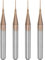 sourcing map 4 Stück Schaftfräser CNC Fräser Titanbeschichteter Wolframkarbid Gravierfräser für PCB Kunststoff Faser Holz 0,4 mm x 3 mm