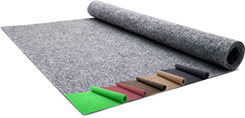 Madeinnature - Teppich für den Außenbereich - Kunstrasen-Imitat auf Rolle günstig - Bodenmatte Outdoor für Terrasse, Balkon, Pool... Maße und Farben wählbar (15x2m Hellgrau)