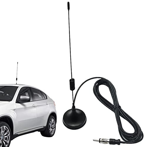 Gesuter Voiture,Antenne Universelle Noire pour Voiture avec Base magnétique | antenne Radio Universelle Force Unique antenne montée sur véhicule pour Voitures Tourisme camions Taxis