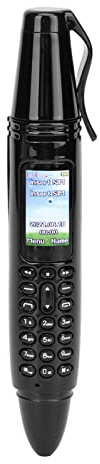 Jiawu Stift-Handy, 0,96'' Handy mit Kleinem Bildschirm, Multifunktionaler Wiederaufladbarer Bluetooth-Wähler, Unterstützung für GSM, Dual-SIM, UKW-Radio, Kamera, Taschenlampe