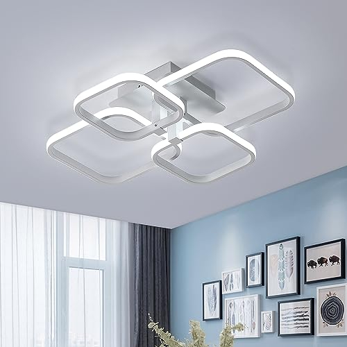 Comely 60W LED Deckenleuchte, 60W 6750LM Deckenlampe LED Modern, Quadratische Deckenlampen für Küche, Schlafzimmer, Esszimmer, Korridor, Arbeitszimmer