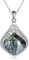 YAFEINI Moosachat Tropfen Kette Sterling Silber Vintage filigrane Naturstein Tropfen Anhänger Halskette Schmuck Geschenke für Damen Mädchen (Tropfenkette aus Moosachat)