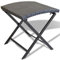 ZEYUAN Klappbarer Hocker Poly Rattan Schwarz, Klapphocker, Gartenhocker, Fusshocker Klappbar Outdoor, Sitzhocker Outdoor, Balkon Hocker, Fusshocker Garten