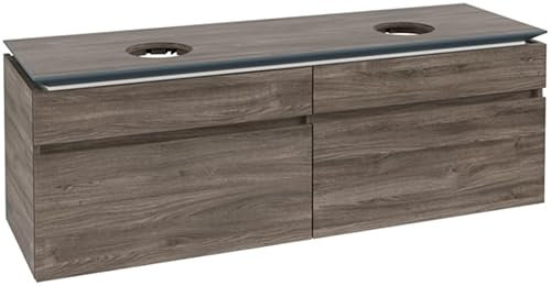 Villeroy & Boch Legato Waschtischunterschrank B600, 1600x550x500mm, 2 Waschtische, B60000RK, Farbe: Stone Oak
