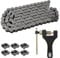 RUTU 420 Master Link 132 Links Drive Roller Chain for 110 125cc Dirt Pit Bike ATV Quad Go Kart Mini Bike Scooter With Chain Breaker
