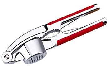 Ciieeo Knoblauchpresse Aus Edelstahl Mit Ingwerpressefunktion Zerkleinerer Für Hackfleisch Und Walnuss-öffnungswerkzeug Spülmaschinenfest Rot