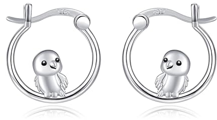 Papagei Ohrringe Sterling Silber Papagei Vogel Hoop Ohrringe Nette Tier Schmuck Geschenke für Frauen Mädchen