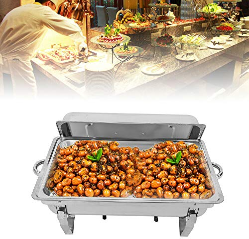 Loobiiny 1 Plats Chauffe Assiette 9l Bain Marie Electrique RéChauffeur De Nourriture en Acier 62 * 34 * 31 Cm Inoxydable Chauffe Plat Buffet RéChauffe Plat Bain Marie Electrique Buffets Chauffants