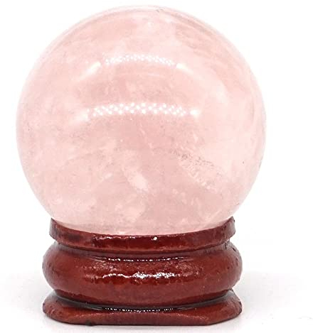BUULOO Home 30MM natürliche Edelsteinkugel Kristall Reiki Globus Home Decor Hand PlayStone Ball Voller Textur (Color : Rose Quartz)